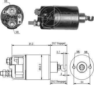 ERA ZM660 - Тяговое реле, соленоид, стартер autosila-amz.com