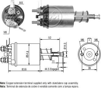 ERA ZM612 - Тяговое реле, соленоид, стартер autosila-amz.com