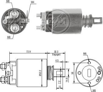 ERA ZM686 - Тяговое реле, соленоид, стартер autosila-amz.com