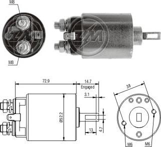 ERA ZM682 - Тяговое реле, соленоид, стартер autosila-amz.com