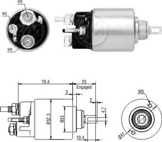 ERA ZM6271 - Тяговое реле, соленоид, стартер autosila-amz.com