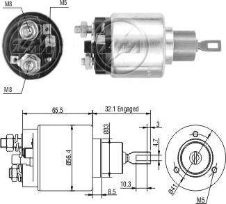 ERA ZM674 - Тяговое реле, соленоид, стартер autosila-amz.com