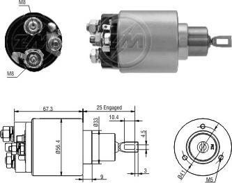 ERA ZM6775 - Тяговое реле, соленоид, стартер autosila-amz.com