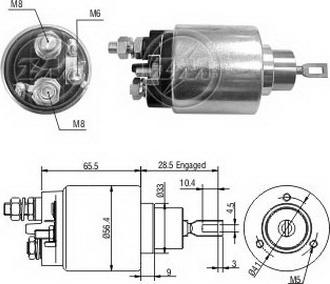 ERA ZM1479 - Тяговое реле, соленоид, стартер autosila-amz.com