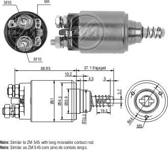 ERA ZM1545 - Тяговое реле, соленоид, стартер autosila-amz.com