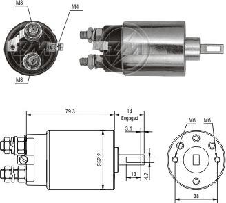 ERA ZM1689 - Тяговое реле, соленоид, стартер autosila-amz.com