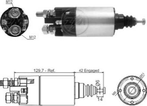 ERA ZM1842 - Тяговое реле, соленоид, стартер autosila-amz.com