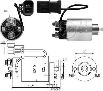 ERA ZM1792 - Тяговое реле, соленоид, стартер autosila-amz.com