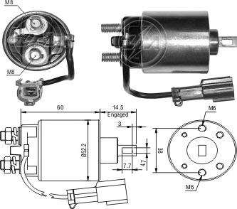 ERA ZM1719 - Тяговое реле, соленоид, стартер autosila-amz.com