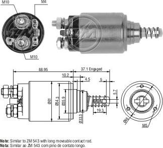 ERA ZM1731 - Тяговое реле, соленоид, стартер autosila-amz.com