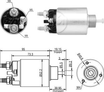 ERA ZM8860 - Тяговое реле, соленоид, стартер autosila-amz.com