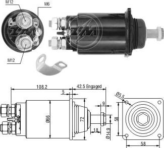 ERA ZM831 - Тяговое реле, соленоид, стартер autosila-amz.com