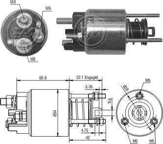 ERA ZM395 - Тяговое реле, соленоид, стартер autosila-amz.com