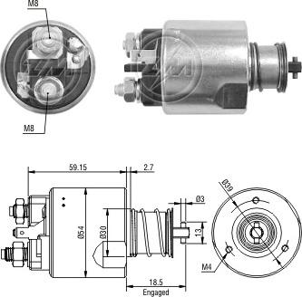 ERA ZM3491 - Тяговое реле, соленоид, стартер autosila-amz.com