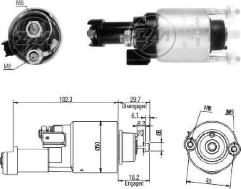 ERA ZM3705 - Тяговое реле, соленоид, стартер autosila-amz.com