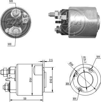 ERA ZM2495 - Тяговое реле, соленоид, стартер autosila-amz.com