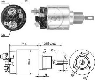 ERA ZM2674 - Тяговое реле, соленоид, стартер autosila-amz.com