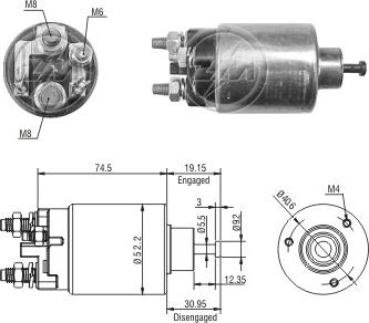 ERA ZM2860 - Тяговое реле, соленоид, стартер autosila-amz.com