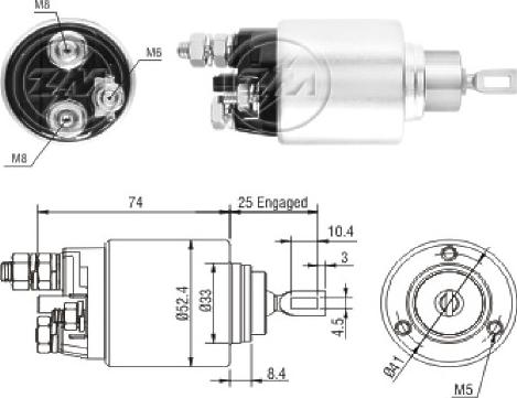 ERA ZM2381 - Тяговое реле, соленоид, стартер autosila-amz.com