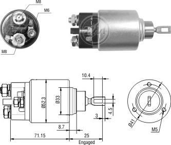 ERA zm2371 - Тяговое реле, соленоид, стартер autosila-amz.com