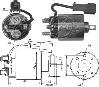 ERA ZM2719 - Тяговое реле, соленоид, стартер autosila-amz.com