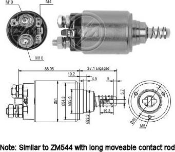 ERA ZM744 - Тяговое реле, соленоид, стартер autosila-amz.com