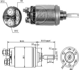 ERA ZM741 - Тяговое реле, соленоид, стартер autosila-amz.com