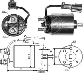 ERA ZM719 - Тяговое реле, соленоид, стартер autosila-amz.com