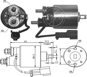 ERA ZM718 - Тяговое реле, соленоид, стартер autosila-amz.com