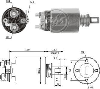 ERA ZM783 - Тяговое реле, соленоид, стартер autosila-amz.com