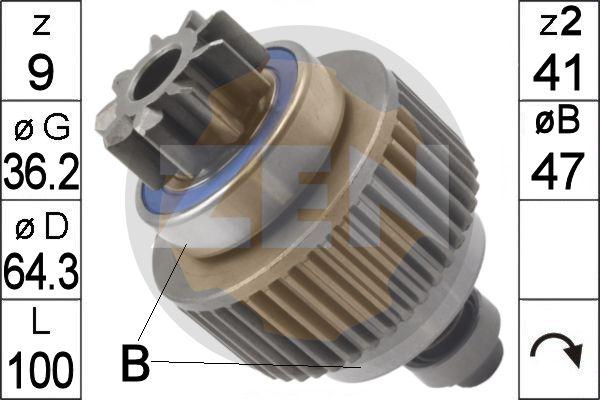 ERA ZN1858 - Ведущая шестерня, бендикс, стартер autosila-amz.com