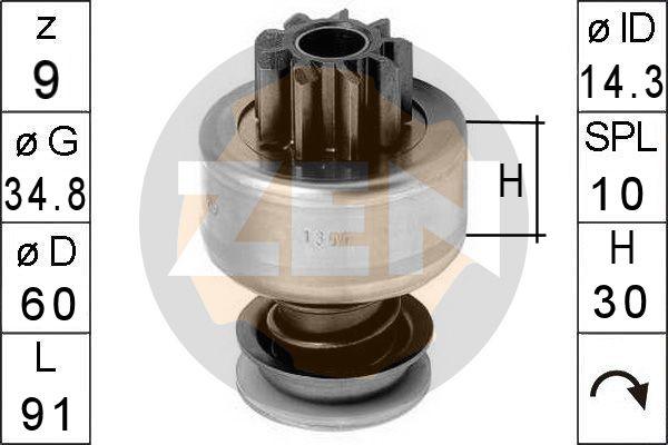 ERA ZN1364 - Ведущая шестерня, бендикс, стартер autosila-amz.com