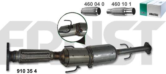 ERNST 910354 - Сажевый / частичный фильтр, система выхлопа ОГ autosila-amz.com