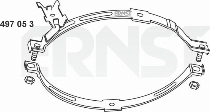 ERNST 497053 - Кронштейн, втулка, система выпуска ОГ autosila-amz.com