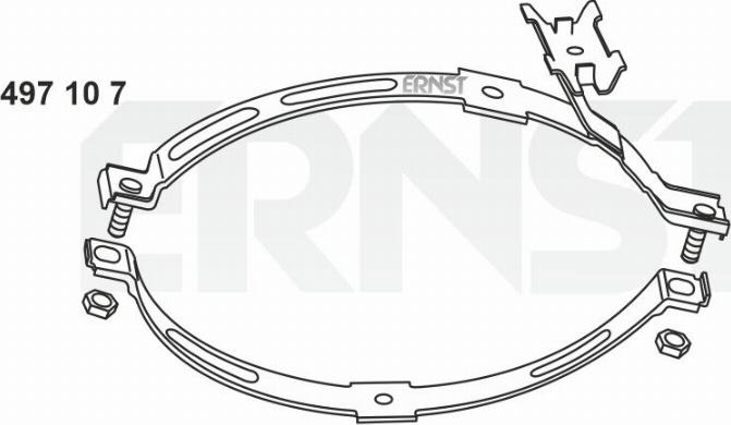 ERNST 497107 - Кронштейн, втулка, система выпуска ОГ autosila-amz.com