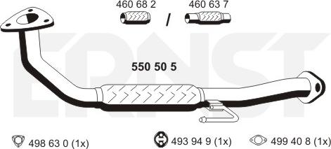 ERNST 550505 - Труба выхлопного газа autosila-amz.com