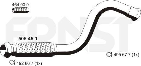 ERNST 505451 - Труба выхлопного газа autosila-amz.com