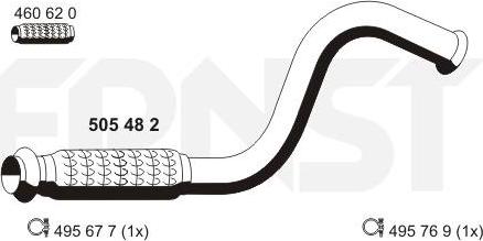 ERNST 505482 - Труба выхлопного газа autosila-amz.com