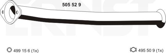 ERNST 505529 - Труба выхлопного газа autosila-amz.com