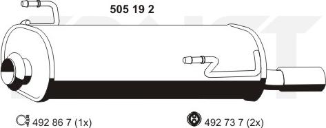 ERNST 505192 - Глушитель выхлопных газов, конечный autosila-amz.com