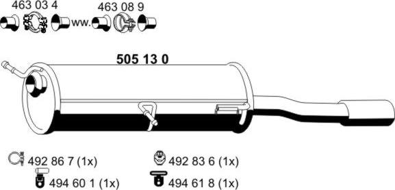 ERNST 505130 - Глушитель выхлопных газов, конечный autosila-amz.com