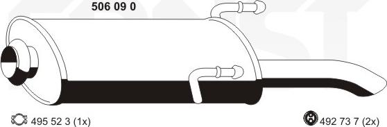 ERNST 506090 - Глушитель выхлопных газов, конечный autosila-amz.com