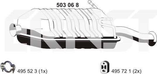 ERNST 503068 - Глушитель выхлопных газов, конечный autosila-amz.com