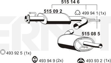 ERNST 515146 - Глушитель выхлопных газов, конечный autosila-amz.com