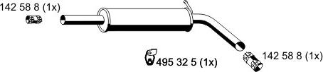 ERNST 645003 - Средний глушитель выхлопных газов autosila-amz.com