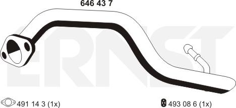 ERNST 646437 - Труба выхлопного газа autosila-amz.com