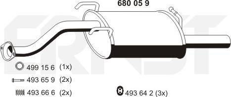 ERNST 680059 - Глушитель выхлопных газов, конечный autosila-amz.com