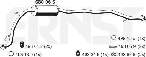 ERNST 680066 - Средний глушитель выхлопных газов autosila-amz.com