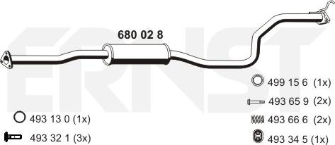 ERNST 680028 - Средний глушитель выхлопных газов autosila-amz.com