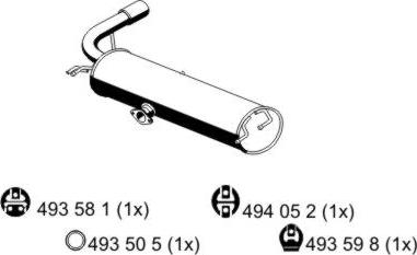 ERNST 688031 - Глушитель выхлопных газов, конечный autosila-amz.com